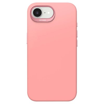 DECODED Coque pour iPhone 16e MagSafe Antimicrobe Soft Touch Rose clair - Neuf