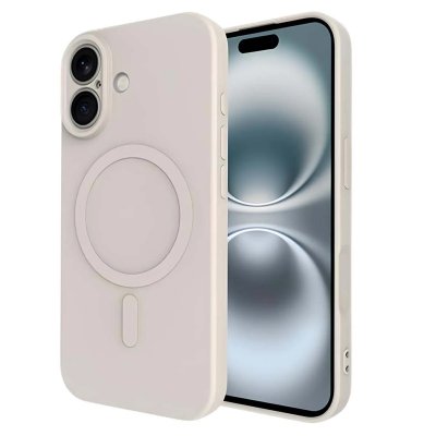 JUST IN CASE Coque pour iPhone 17 MagSafe en TPU Souple S&eacute;rie KickCase Beige