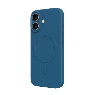 JUSTINCASE Coque pour iPhone 17 MagSafe en TPU Souple S&eacute;rie KickCase Bleu