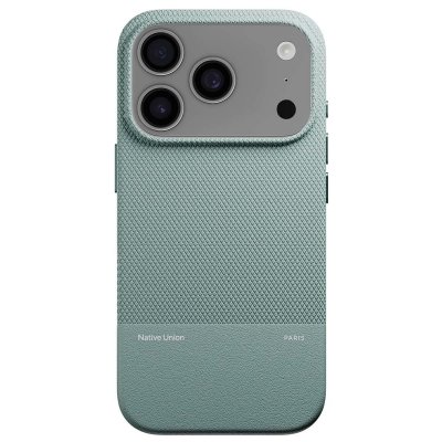 NATIVE UNION Coque pour iPhone 17 Pro MagSafe Antichocs Textur&eacute;e S&eacute;rie ReClassic Vert