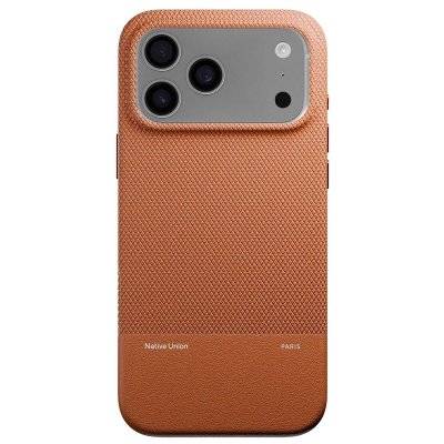  Coque pour iPhone 17 Pro Max MagSafe Antichocs Textur&eacute;e S&eacute;rie ReClassic Marron clair
