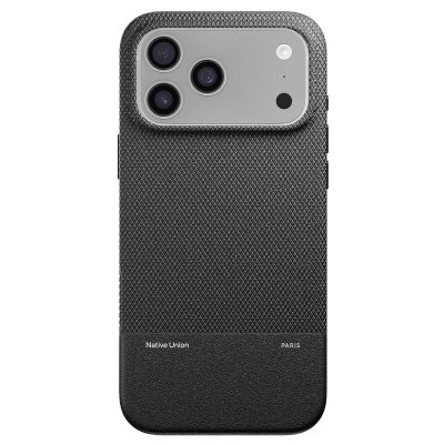 NATIVE UNION Coque pour iPhone 17 Pro Max MagSafe Antichocs Textur&eacute;e S&eacute;rie ReClassic Noir