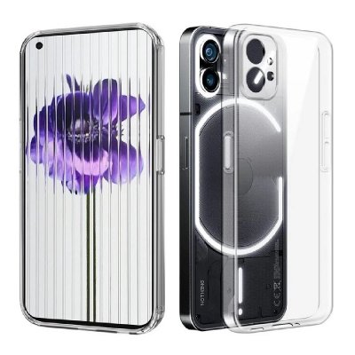 HTDMOBILES Coque Pour Nothing Phone 1 - Housse Etui Silicone Gel Fine + Film Ecran - Transparent Tpu