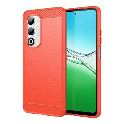 HTDMOBILES Coque pour Oppo A5 4G / 5G - housse etui silicone gel carbone + film ecran - ROUGE -
