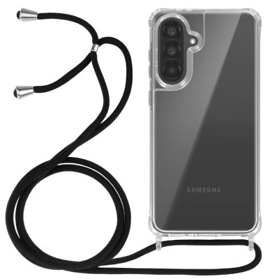 AVIZAR Coque pour Samsung A36 et A56 Silicone Antichoc avec Cordon Tress&eacute; Transparent
