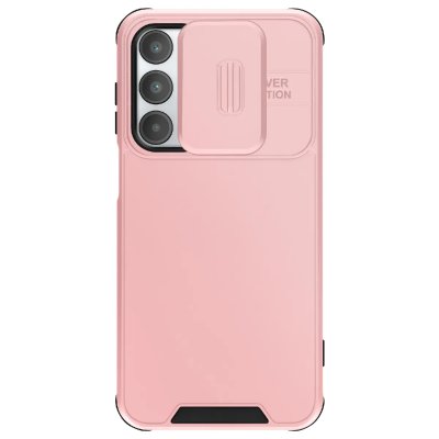AVIZAR Coque pour Samsung Galaxy A16 Antichoc Cache Cam&eacute;ra Coulissante Rose Champagne
