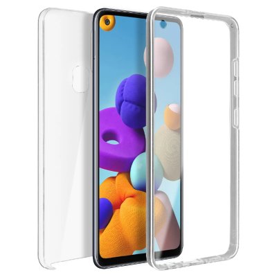 AVIZAR Coque pour Samsung Galaxy A21s Arri&egrave;re Rigide plus Avant Souple Antichoc Transparent 