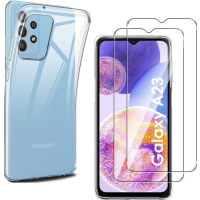 PHONILLICO Coque pour Samsung Galaxy A23 et 2 Verres Tremp&eacute; Film Protection Ecran