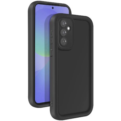 AVIZAR Coque pour Samsung Galaxy A36 Silicone Soft Touch Bordures Sur&eacute;lev&eacute;es Noir
