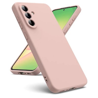 HTDMOBILES Coque pour Samsung Galaxy A57 5G - housse etui silicone gel fine + verre trempe - ROSE -