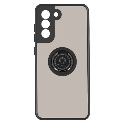 AVIZAR Coque Pour Samsung Galaxy S21 Fe Bimati&egrave;re Bague M&eacute;tallique Support Noir