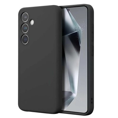 CRONG Coque pour Samsung Galaxy S24 Plus Color Cover en Silicone souple Noir - Neuf