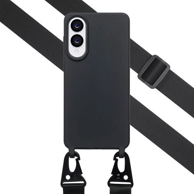 SELENCIA Coque pour Samsung Galaxy S25 Edge en silicone Noir