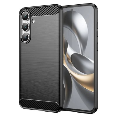 HTDMOBILES Coque pour Samsung Galaxy S25 FE 5G - housse etui silicone gel carbone + film ecran - NOIR