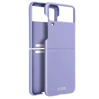 AVIZAR Coque pour Samsung Galaxy Z Flip 3 en 2 Parties Rigide Bande Antid&eacute;rapante Violet