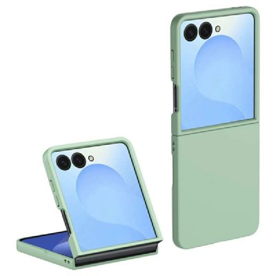 HTDMOBILES Coque pour Samsung Galaxy Z Flip 7 - housse etui rigide avant et arriere - VERT CLAIR
