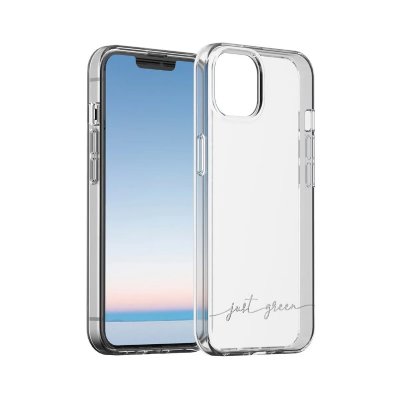 BIGBEN Coque Recyclable Transparente pour iPhone 13 Just Green - Neuf