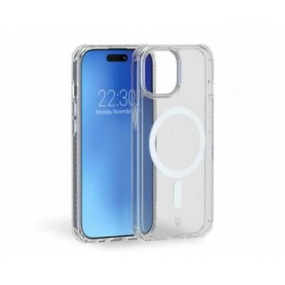 FORCE CASE Coque Renforc&eacute;e AIR Compatible MagSafe pour iPhone 15 Transparent