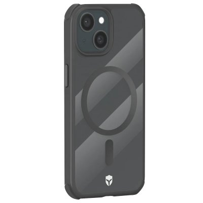 BIG BEN Coque Renforc&eacute;e iPhone 15 Plus AIR FROST Compatible MagSafe Frost Noire - Garantie &agrave; vie Force Case