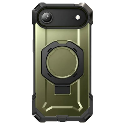 SUPCASE Coque Renforc&eacute;e pour iPhone Air S&eacute;rie Unicorn Beetle Grip avec B&eacute;quille Kaki
