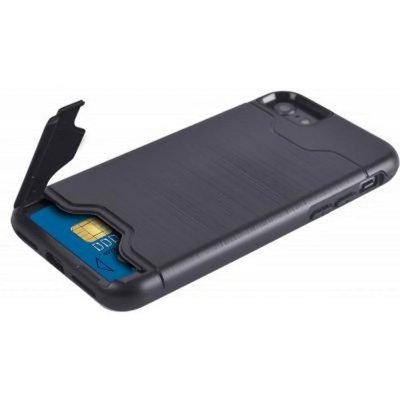 BIGBEN CONNECTED Coque Rigide Colorblock Noire avec Porte-Cartes pour Iphone 7/8