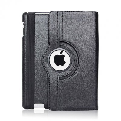 PHONILLICO Coque Rotative 360 Noir pour iPad 9 / iPad 8 / iPad 7 - 10,2 pouces -