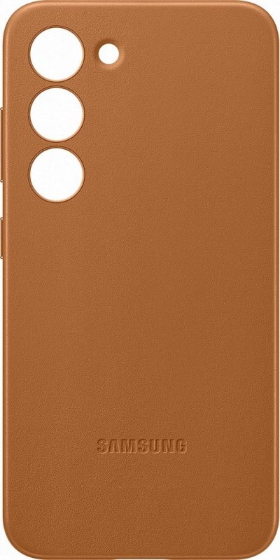 SAMSUNG Coque  G S23 5G en Cuir Camel  - Neuf