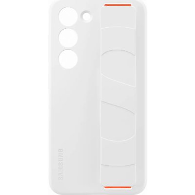 SAMSUNG Coque  G S23 5G Silicone avec lani&egrave;re Blanche  - Neuf