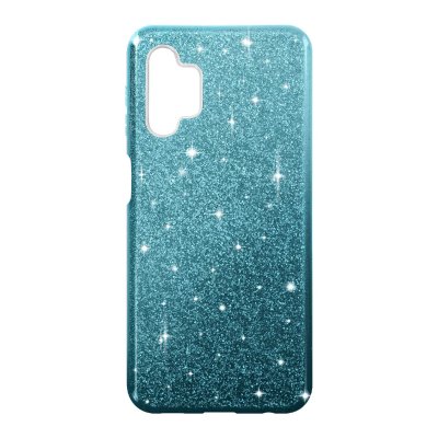 AVIZAR Coque Samsung Galaxy A13 4g semi-rigide bleue &agrave; sequins d&eacute;tachables