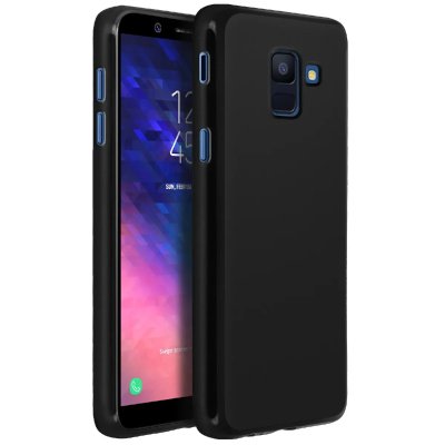 AVIZAR Coque Samsung Galaxy J6 coque silicone gel protection Dos Antitraces - Noir