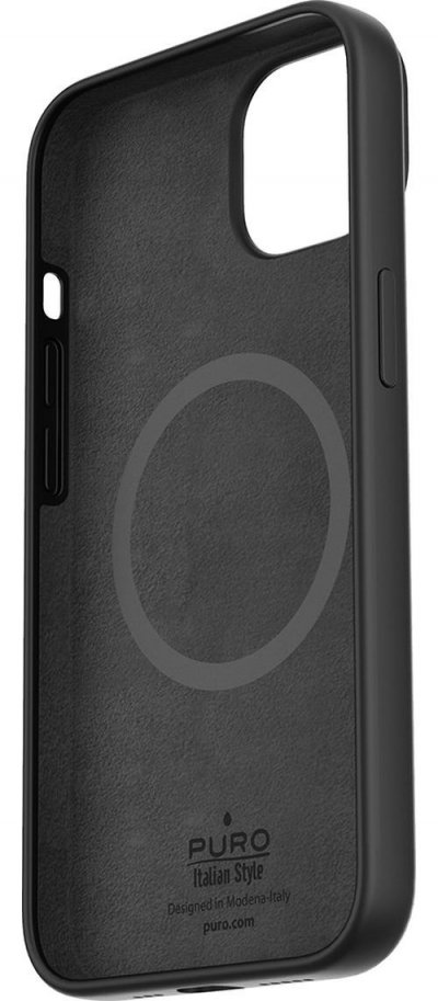 PURO Coque silicon  Icon Magnetique iPhone 14 Plus Noir