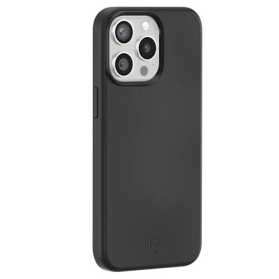 FORCE CASE Coque silicone noir  MagSafe pour iPhone 15 Pro