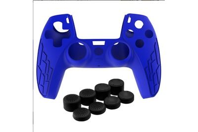 GENERIQUE Coque silicone pour manette ps5 manchon antid&eacute;rapant - bleu 