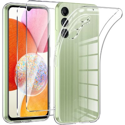 LITTLE BOUTIK Coque Silicone Transparente + 2 Verres Trempes Pour Samsung Galaxy A14 4G / 5G