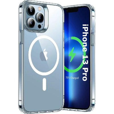 LITTLE BOUTIK Coque Silicone Transparente Compatible Magsafe Pour iPhone 13 Pro
