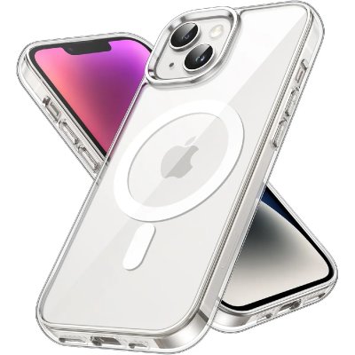 LITTLE BOUTIK Coque Silicone Transparente Compatible Magsafe Pour iPhone 14 Plus