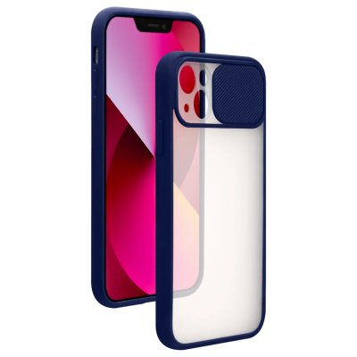 BIGBEN CONNECTED Coque slide contour  bleu pour iphone 13