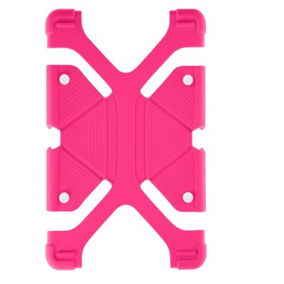 AVIZAR Coque tablette 7.9 &agrave; 9 pouces Universel Bumper Silicone Gel rose Mode Support