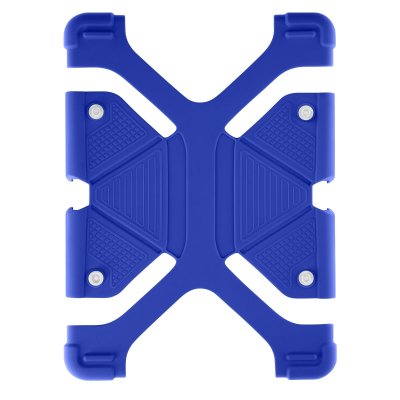 AVIZAR Coque tablette 8.9 &agrave; 12 pouces Universel Bumper Silicone Gel bleu Mode Support