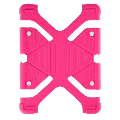 AVIZAR Coque tablette 8.9 &agrave; 12 pouces Universel Bumper Silicone Gel rose Mode Support