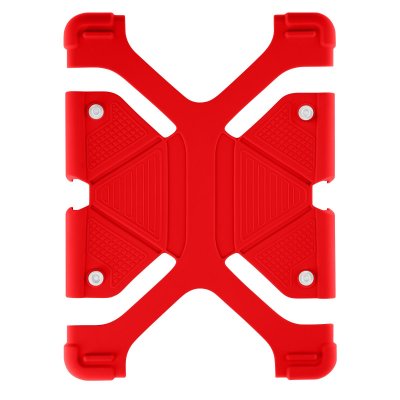 AVIZAR Coque tablette 8.9 &agrave; 12 pouces Universel Bumper Silicone Gel rouge Mode Support