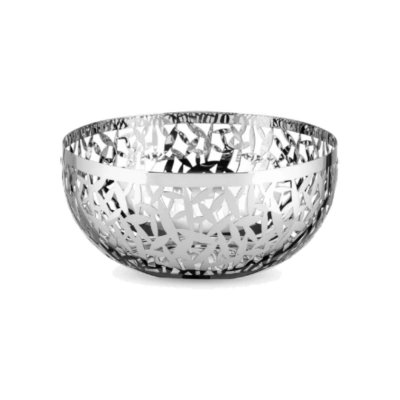 ALESSI Corbeille &agrave; fruits argent&eacute;e en acier Henika  Blanc 