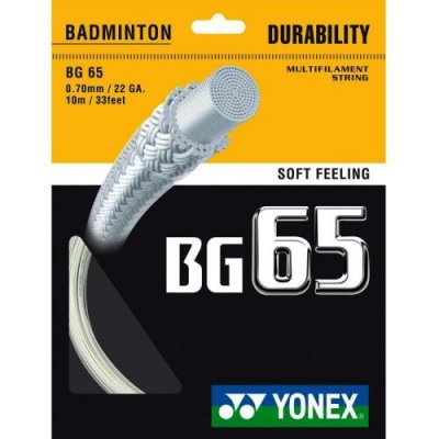YONEX Cordage de tennis Bg 65 cordage bad blc Blanc taille : UNI r&eacute;f : 0