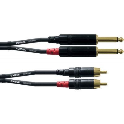 CORDIAL  -  c&acirc;ble Twin RCA M / Jack Mono - Taille : 3 m FairLine