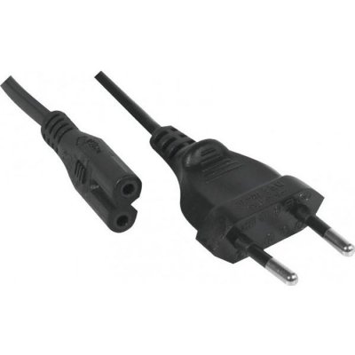MCAD Cordon d alimentation bipolaire pour PC portable noir -1,8 m