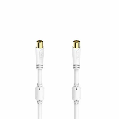 HAMA Cordon d'antenne, f. Coax. M&acirc;le - f. Coax. Fem., dor&eacute;, 1,5 m, 100 db