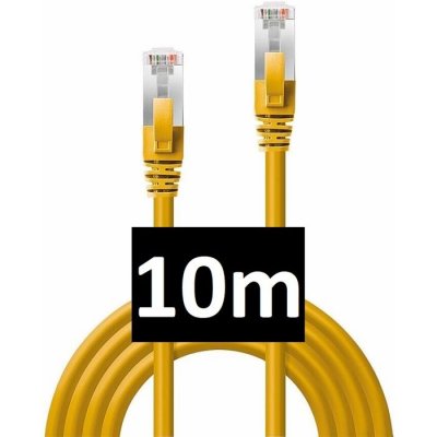 GENERIQUE Cordon RJ45 cat&eacute;gorie 5e F/UTP snagless jaune - 10 m