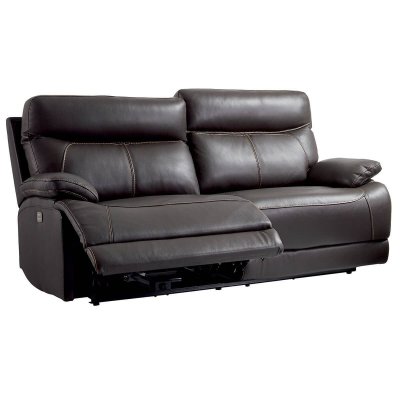 ALTOBUY CORDOUE - Canap&eacute; Relax Electrique 3 Places Cuir Marron -  