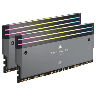 CORSAIR  Dominator Titanium RGB DDR5 - Kit d'&eacute;clairage Gris 