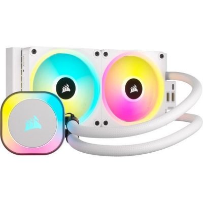CORSAIR  iCUE LINK H100i RGB Watercooling complet - 240 mm, blanc